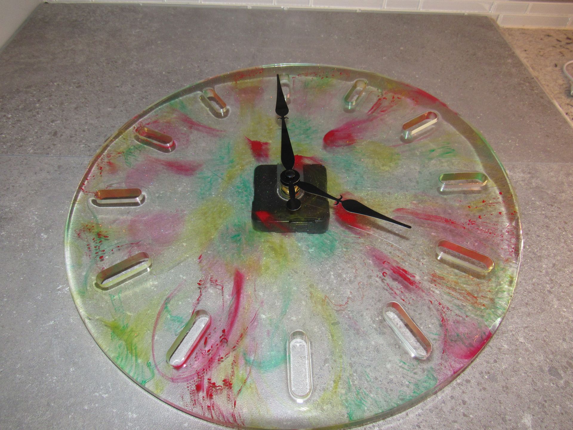 Rasta Resin Clock - 13 inches