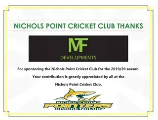 MTF Developments supports Nichols point cricket club
