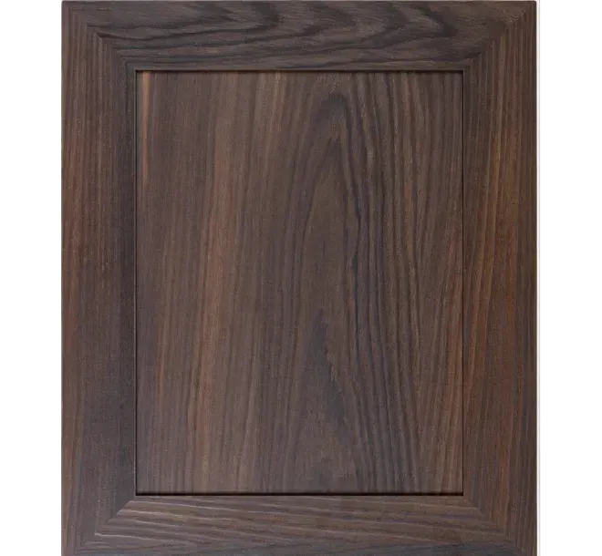 Dark wood cabinet or door panel with a recessed center and raised frame