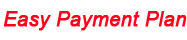 Red italic text reading “Easy Payment Plan” on a white background