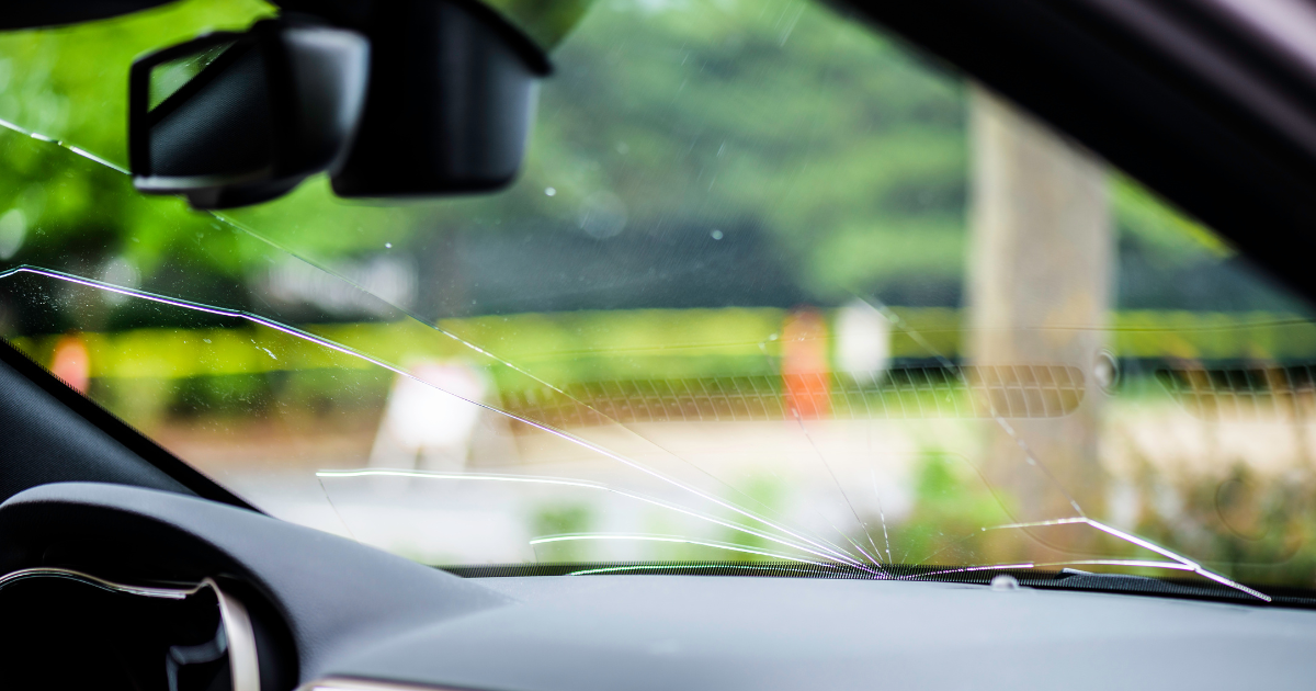 Cracked windshield