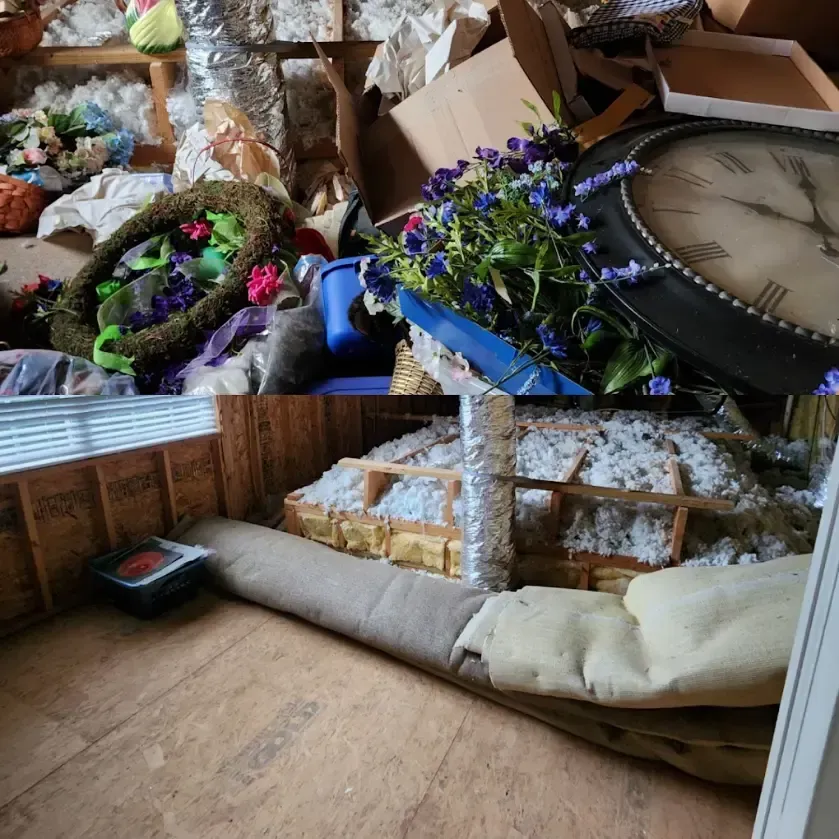 Before After Attic Cleanout Service Clutter Removal