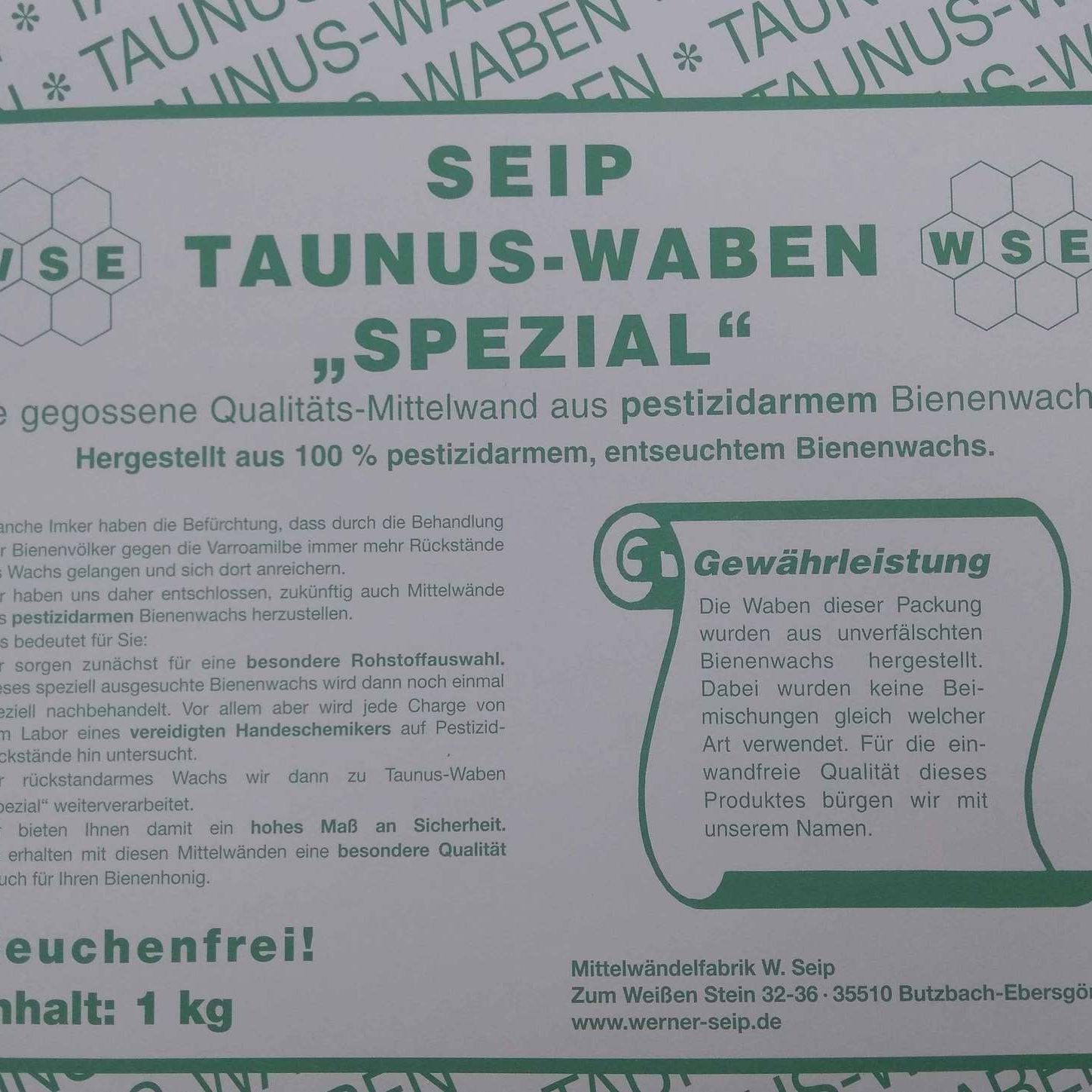 Pestizidarme Waben