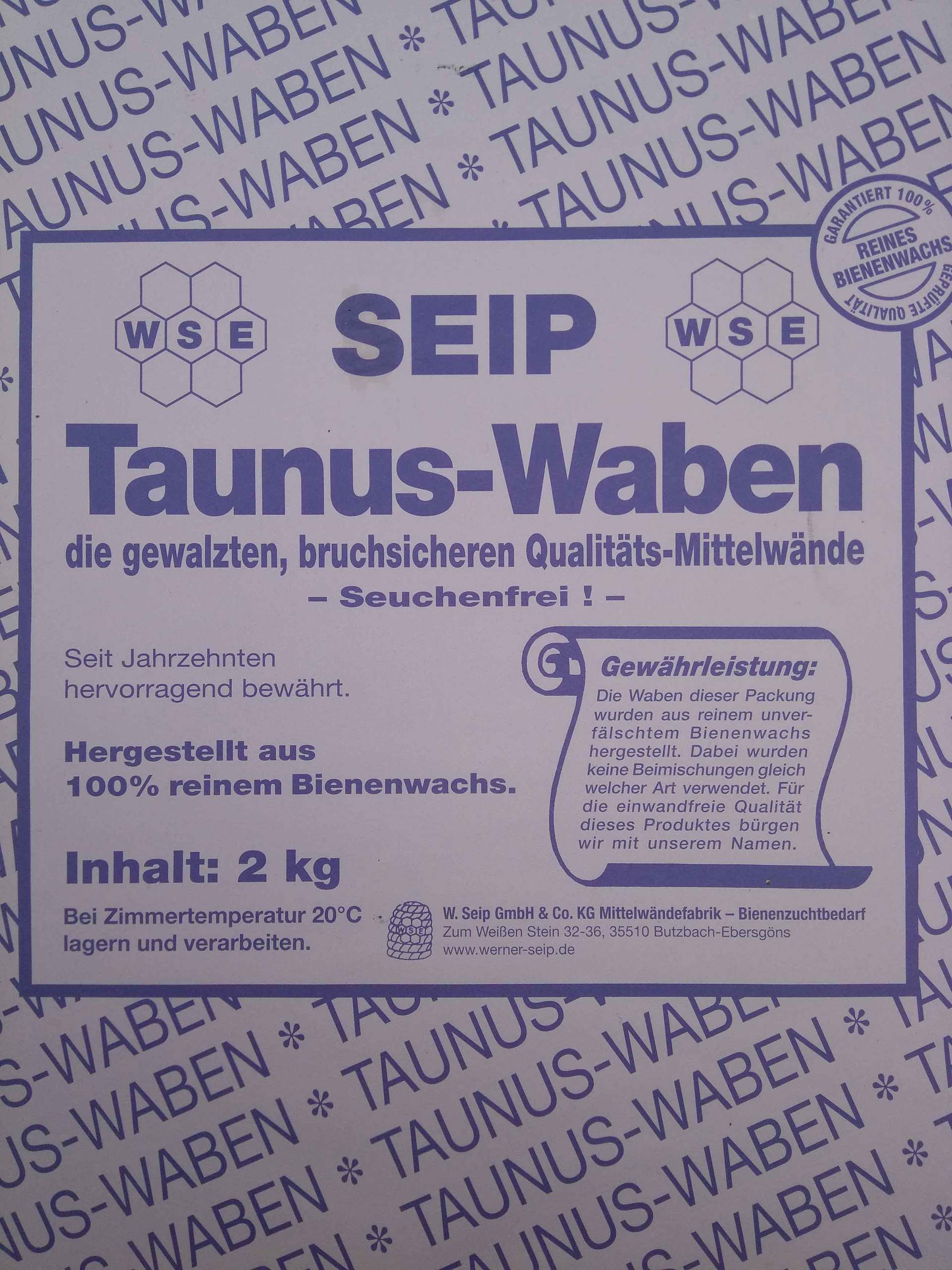 Taunus-Waben / Mittelwände