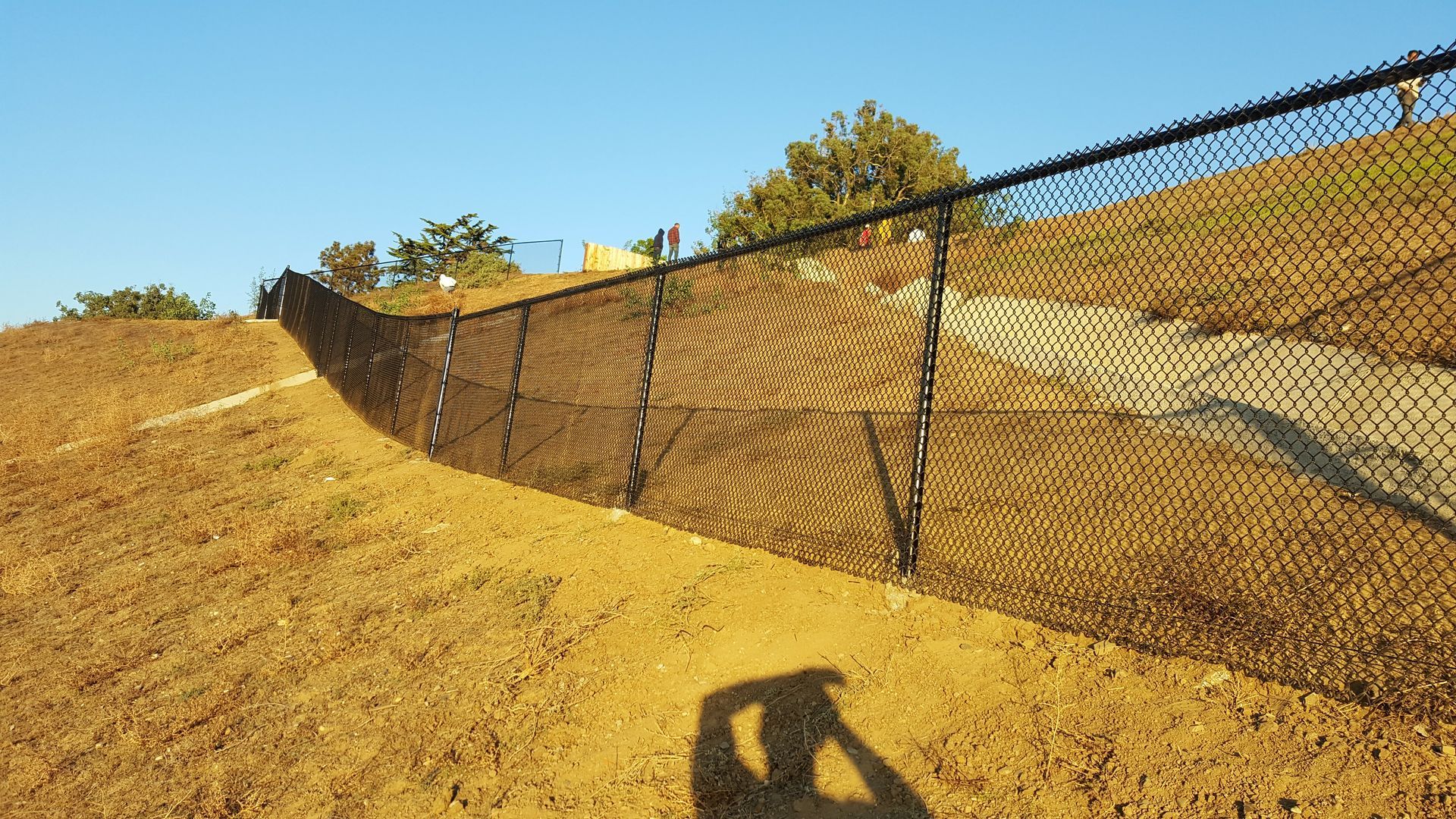 Commercial chain-link fence installed in Los Angeles County