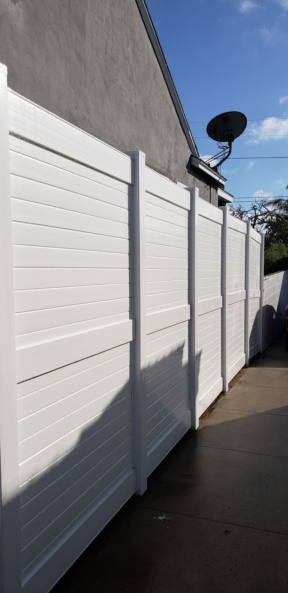 Vinyl privacy fencing installed in Southern California