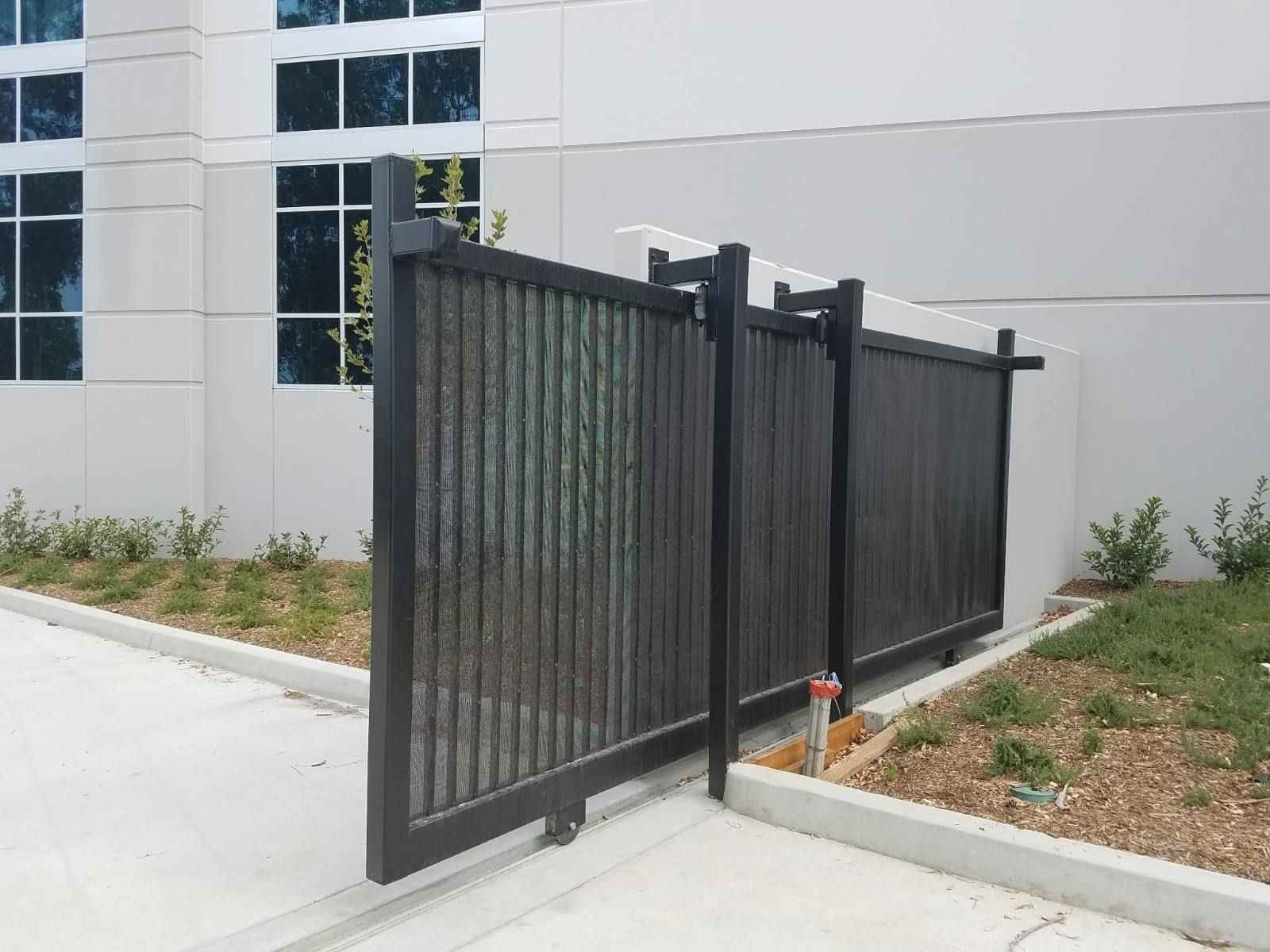 Wrought iron fence bordering a Southern California property