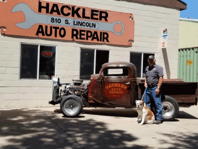 Hackler Auto Repair Main ad sign
