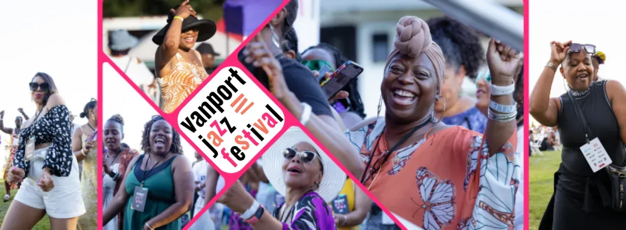 A group of women are dancing at a festival.
