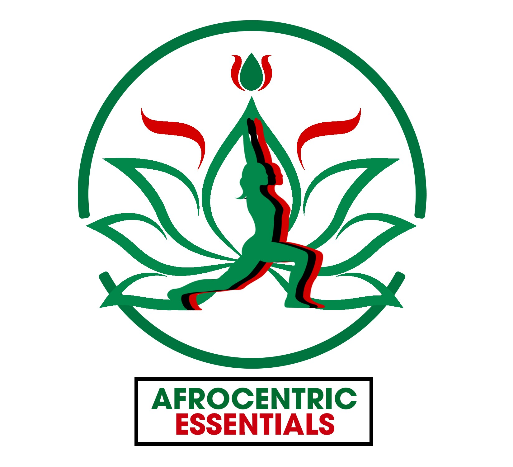 A logo for a company called afrocentric essentials