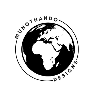 A black and white logo for a company called munothando designs