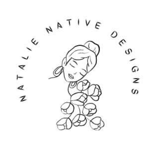 A black and white logo for natalie native designs