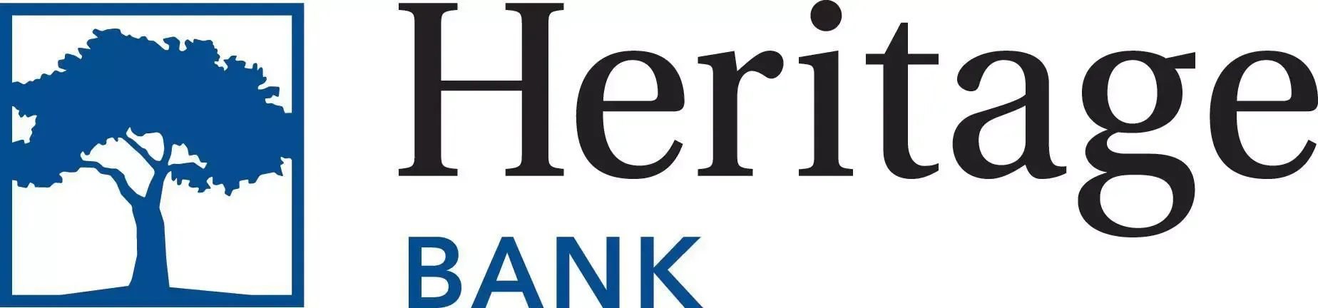The heritage bank logo has a tree in the middle of it.
