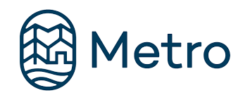 The metro logo is a blue logo with a circle around it.