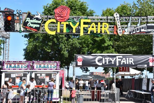 A city fair is being held in portland oregon