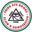 It is a logo for third eye books and accessories.