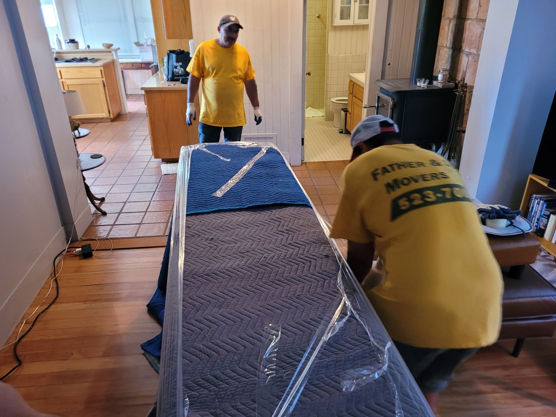 packing a huge sofa