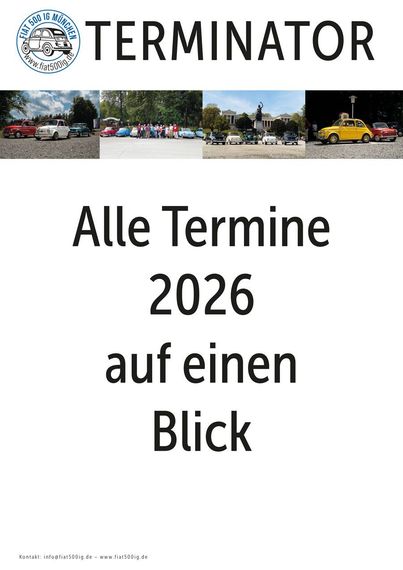 Terminator Terminplan der Fiat 500 IG