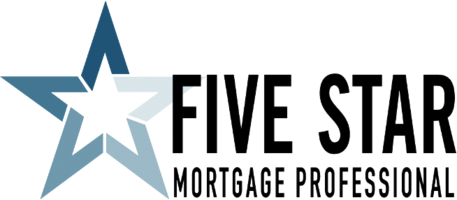 The logo for five star mortgage professional has a star on it.
