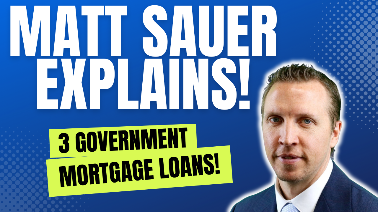 a man in a suit and tie is talking about mortgage loans3 government loans fha usda va california