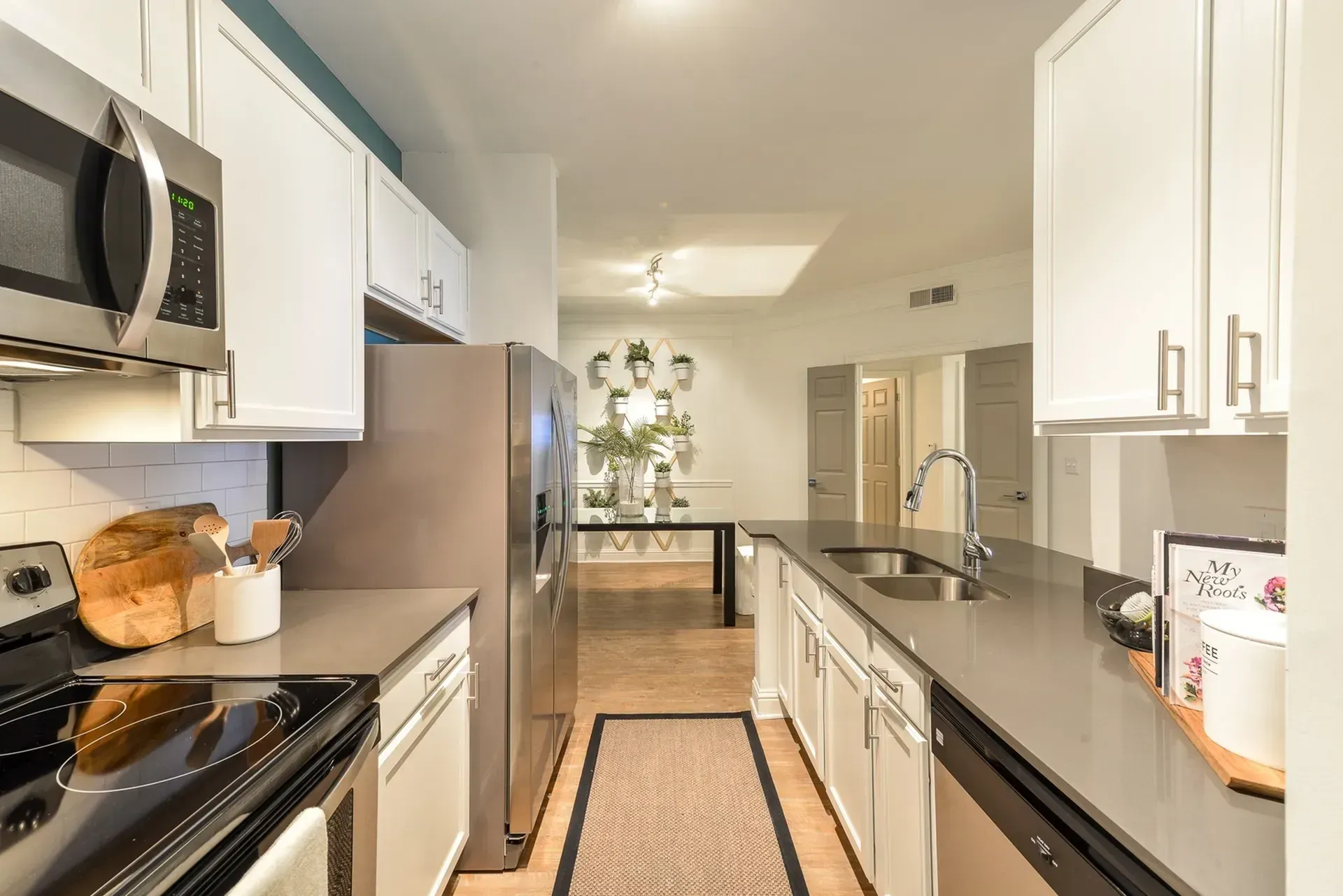 Modern kitchen in a model home at The Kendrick.
