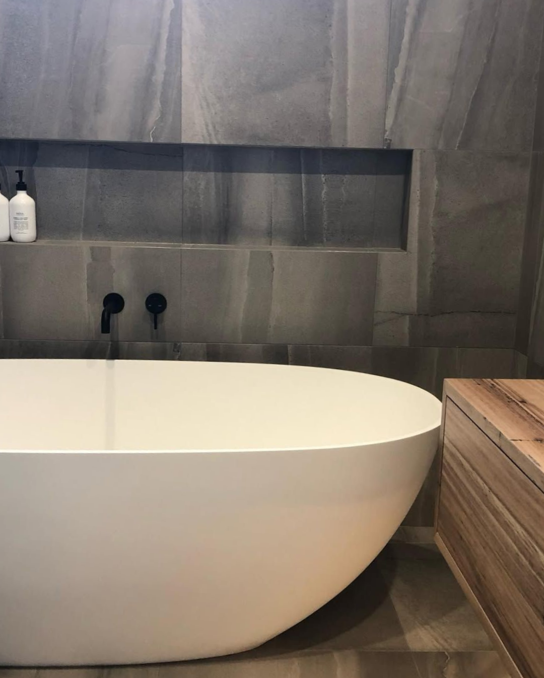 Moody bathroom built in Blairgowrie