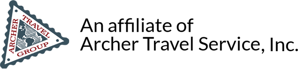 Logo reading “An affiliate of Archer Travel Service, Inc.” with a small triangular graphic.