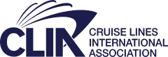 CLIA logo in dark blue with stylized waves and the words “Cruise Lines International Association”