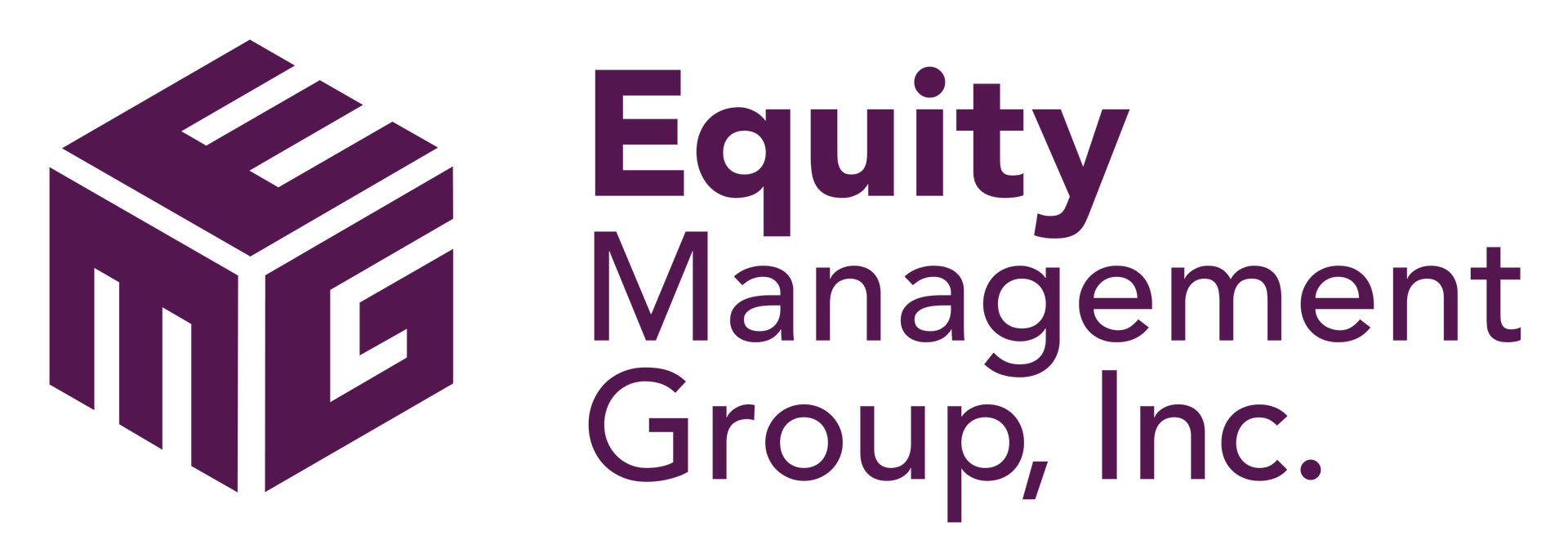 Purple Equity Management Group, Inc. logo with stylized cube icon and text