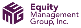 Purple Equity Management Group, Inc. logo with stylized cube icon and text