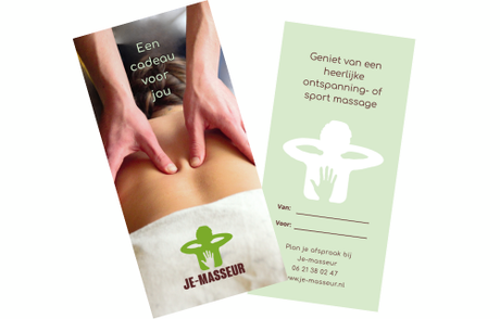 Massage geven aan een ander? Geef een cadeaubon cadeau!