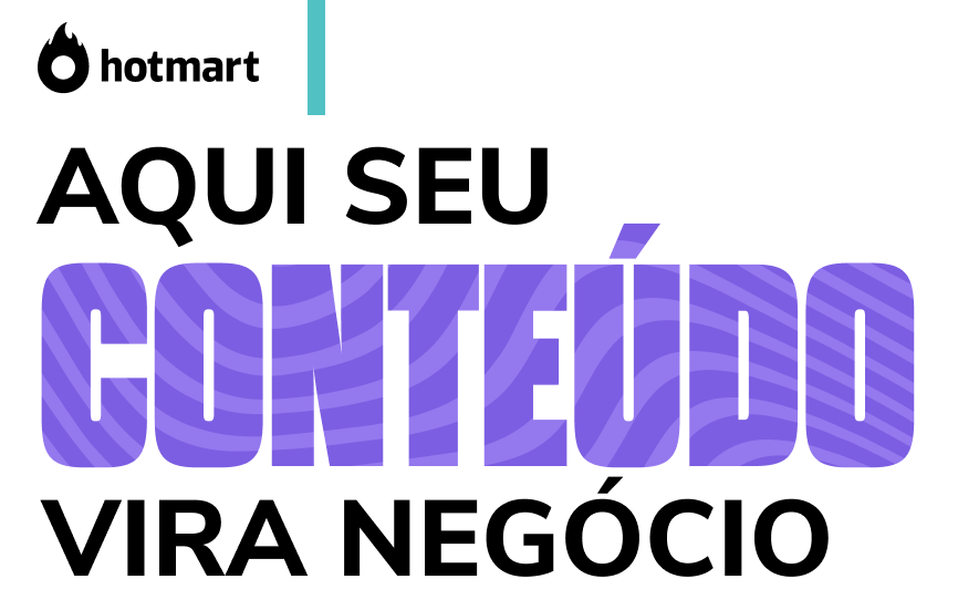A purple sign that says aqui seu conteudo vira negócio