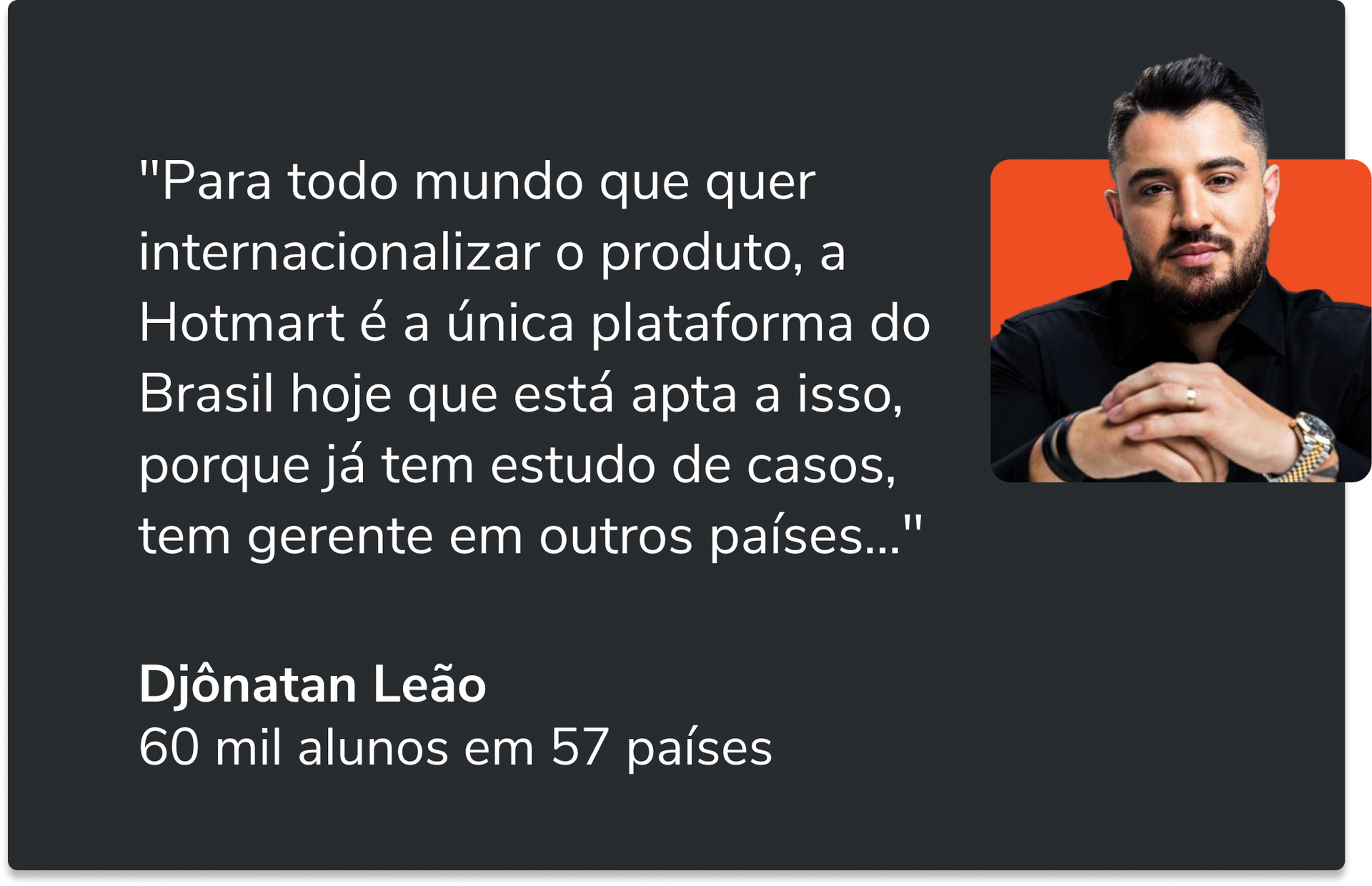 Uma foto de um homem com uma citação de djonatan leao