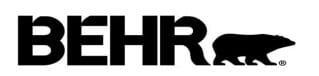 The black Behr logo featuring the company name in bold, block letters followed by a silhouette of a walking bear.
