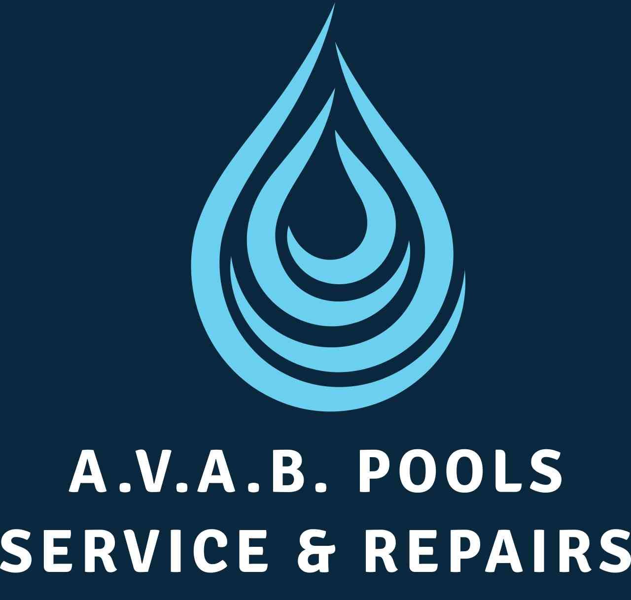 Logo: Blue teardrop design with multiple curves above the text 