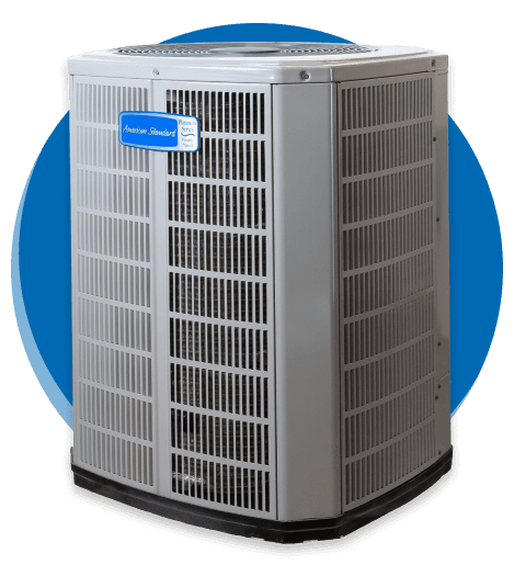Gray air conditioning unit with vertical grille.