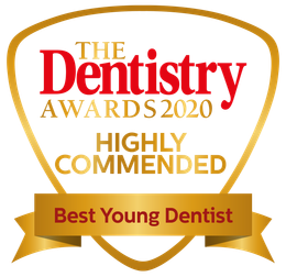 The Dentistry Awards 2020 Highly Commended Best Young Dentist gold emblem