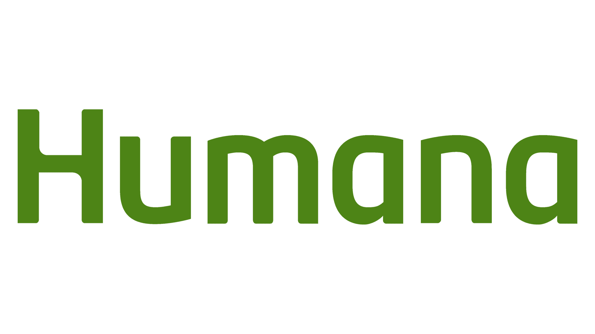 Green Humana logo text on a white background