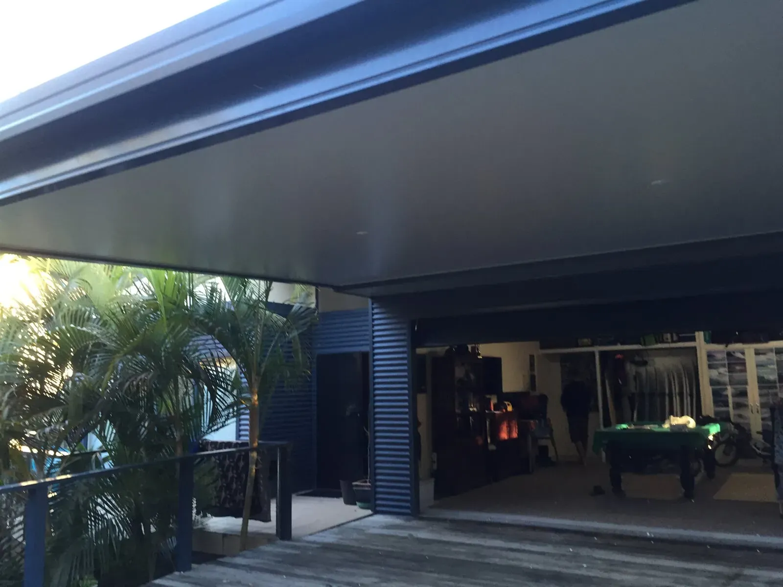 There is a patio in the backyard of a house — Hunter & Mid Coast Patios In Port Stephens, NSW