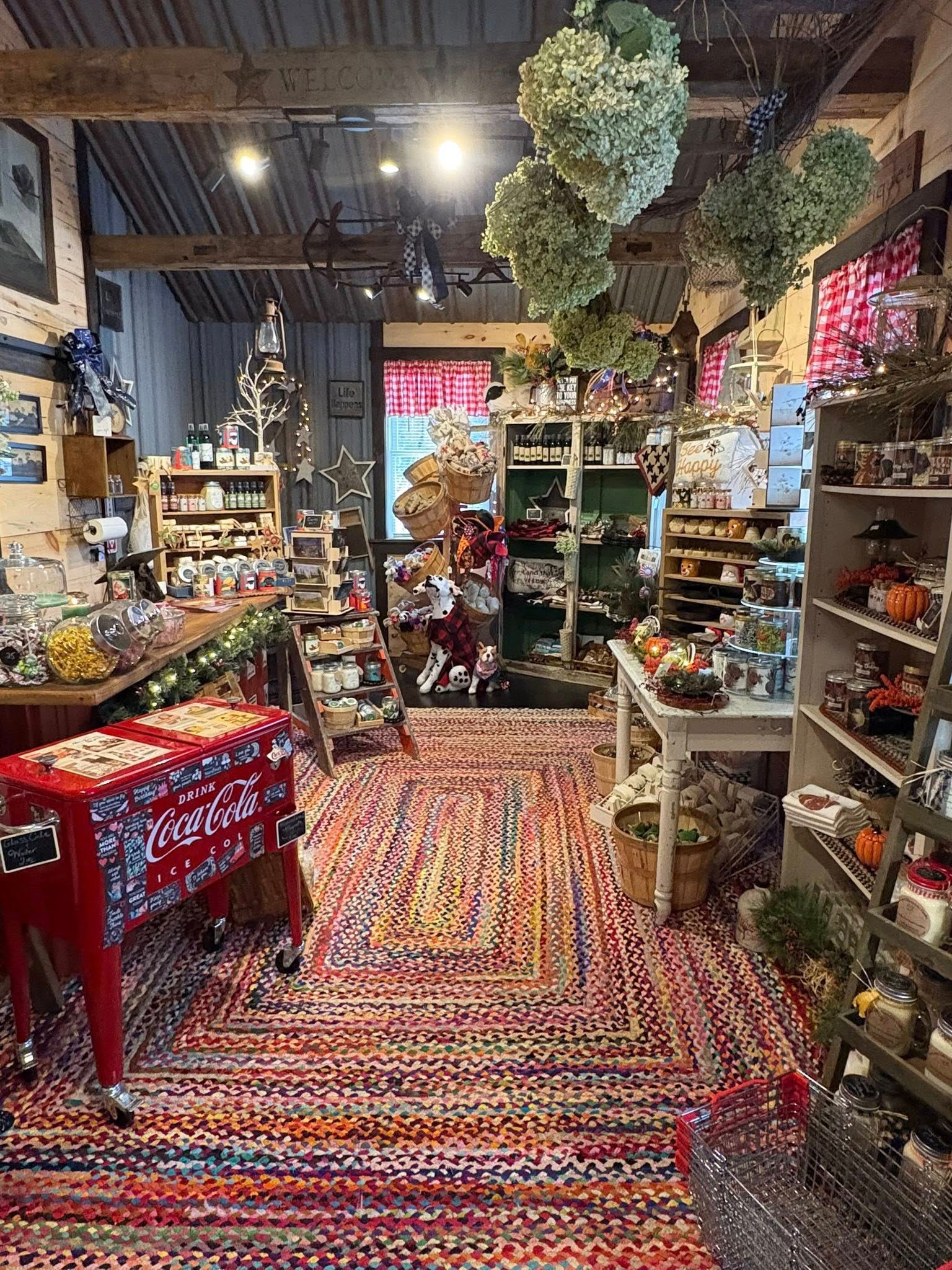 The Aunt Sadie's Shop in Lowell, Vermont, fully stocked and ready for the holidays