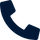 Ein blaues Telefonsymbol auf weißem Hintergrund.