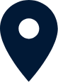 Eine blaue Stecknadel mit einem weißen Kreis in der Mitte.