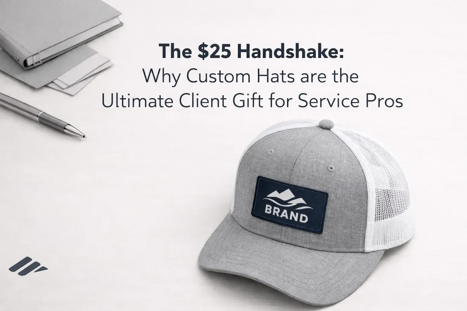 “The $25 Handshake: Why Custom Hats Are the Ultimate Client Gift for Service Pros”