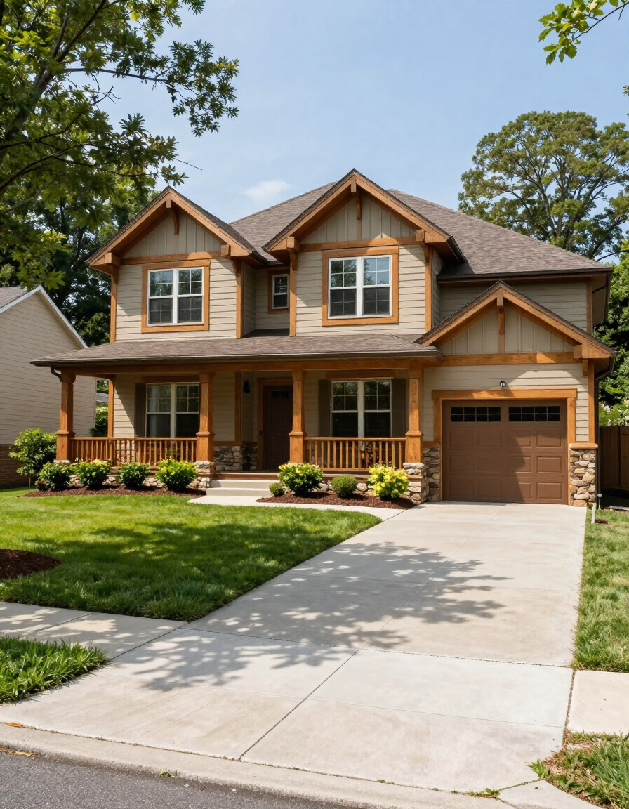 Well-maintained Charlotte craftsman rental home