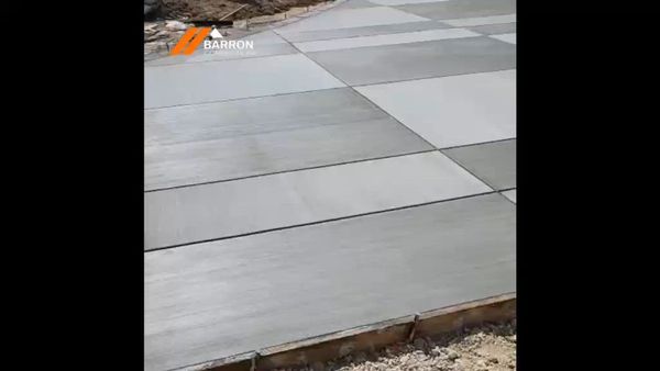 Video thumbnail: decorative concrete driveway with checkerboard design