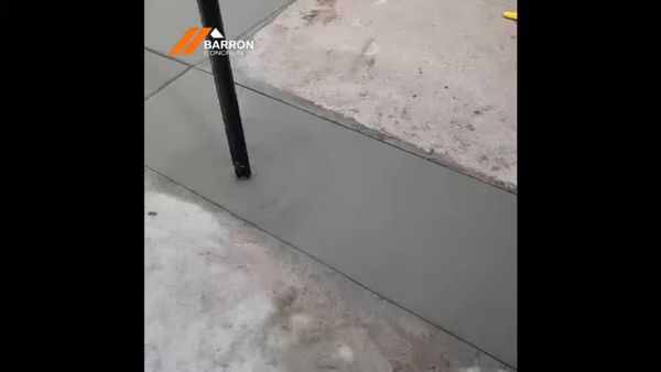 Video thumbnail: concrete patio installation & hand finishing
