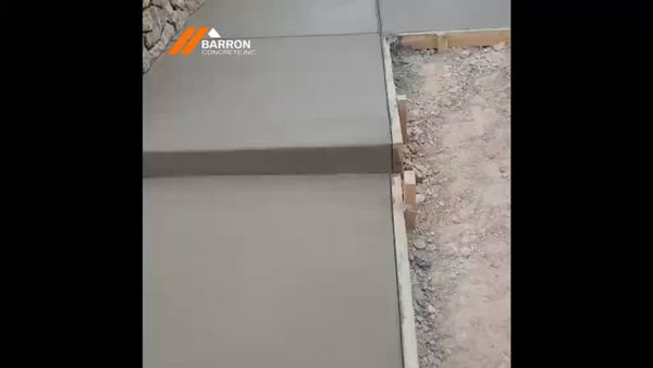Video thumbnail: concrete walkway & steps installation