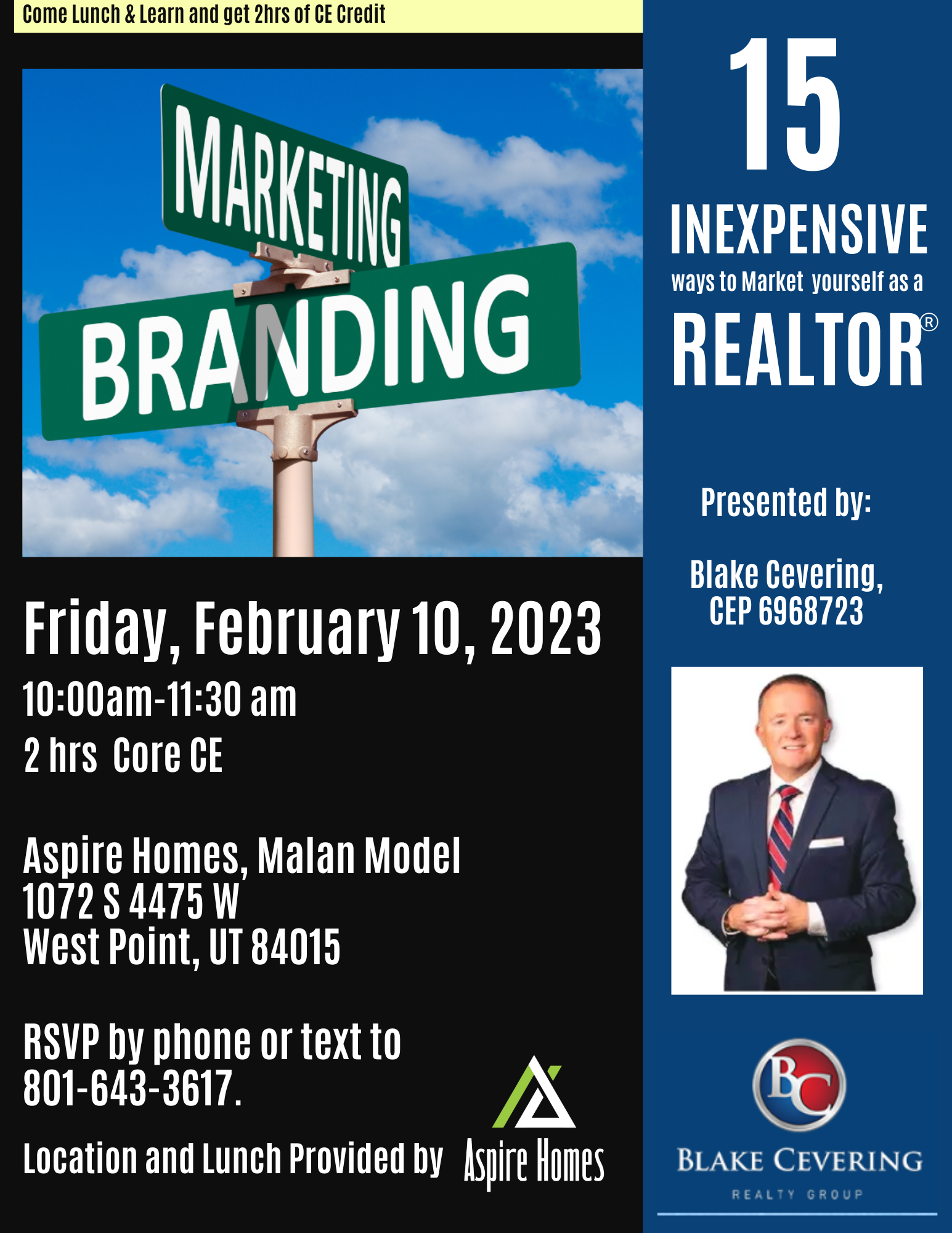 CE Classes Register Now! Aspire Homes Utah