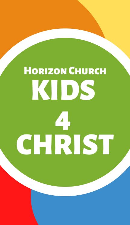 A green circle with the words `` kids 4 christ '' on it.