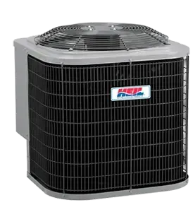 White wall-mounted air conditioner above vertical blinds in a bright room